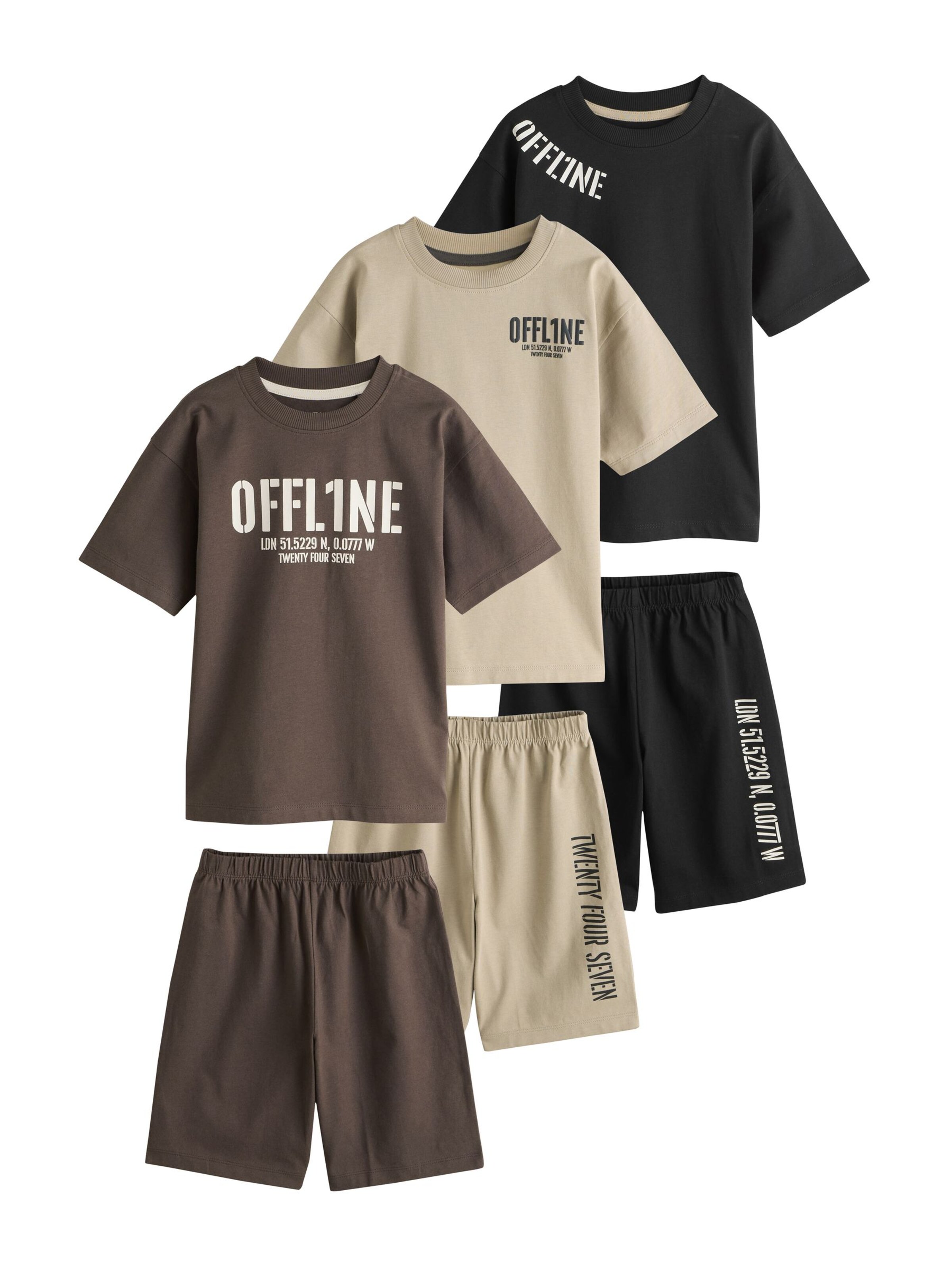 Next Schlafanzug in Braun: Vorderseite