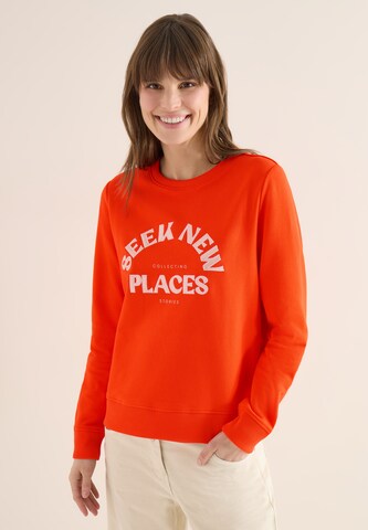 CECIL Sweatshirt in Orange: front