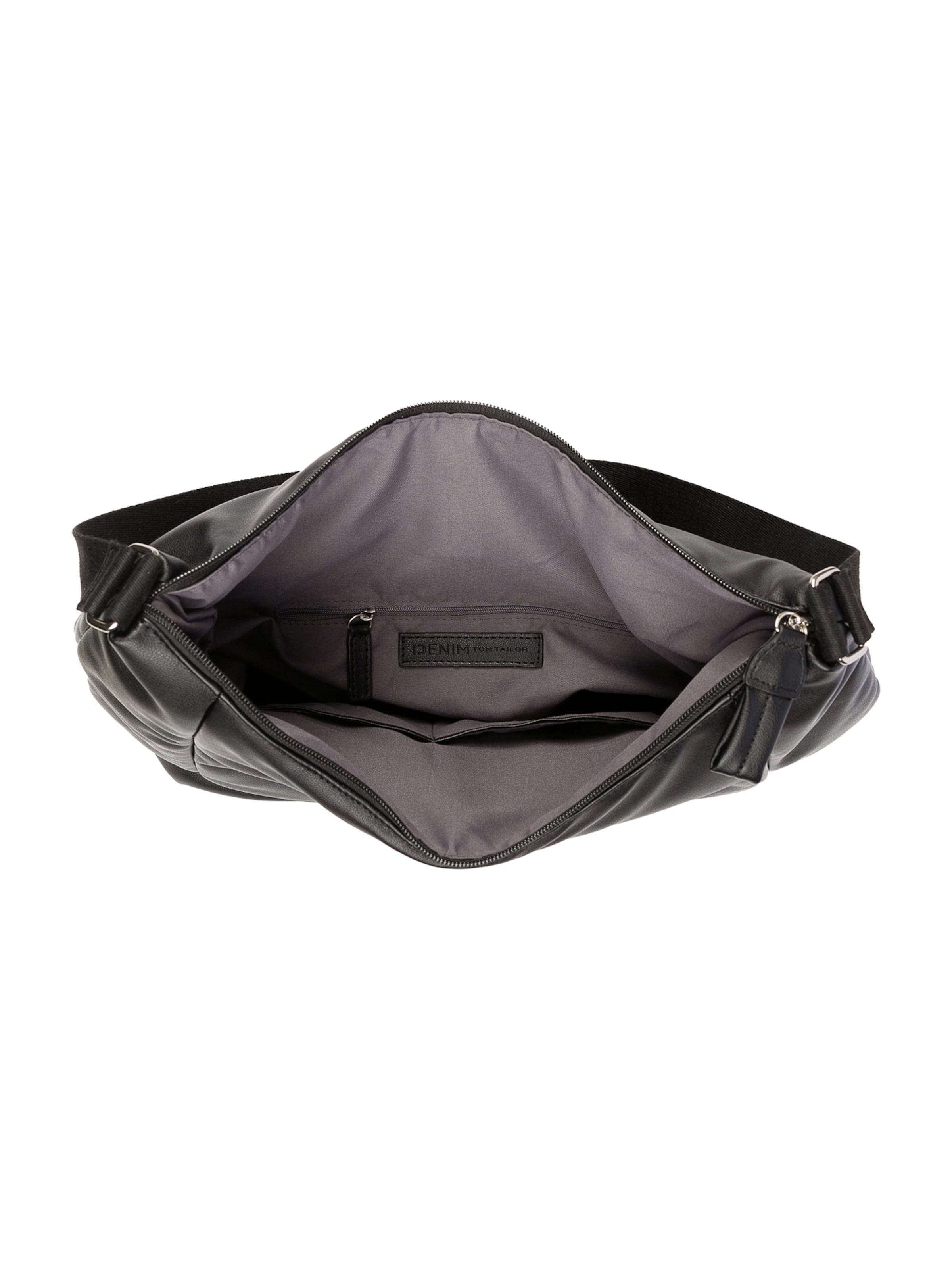 TOM TAILOR DENIM Axelremsväska 'Maye' i svart