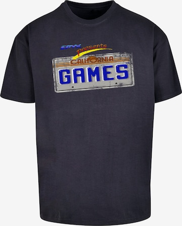 F4NT4STIC Shirt 'California Games Plate Retro Gaming SEVENSQUARED' in Blauw: voorkant