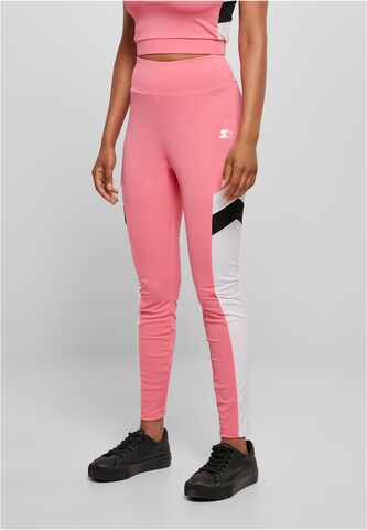 Skinny Pantalon de sport Starter Black Label en rose : devant