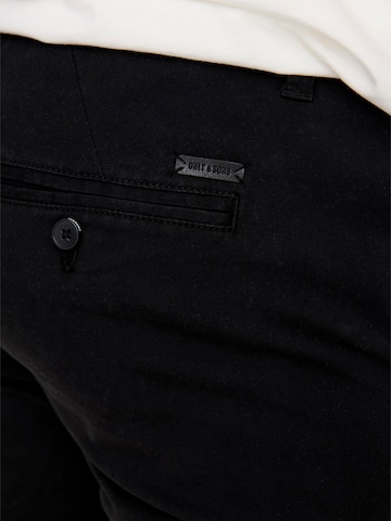 Only & Sons Slimfit Chino hlače 'MARK LUCA LIFE' | črna barva