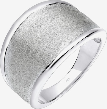ELLI Ring 'Bandring' in Zilver: voorkant