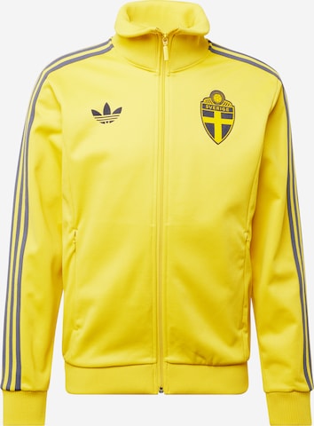 ADIDAS ORIGINALS Sports sweat jacket 'SVFF' in Yellow: front