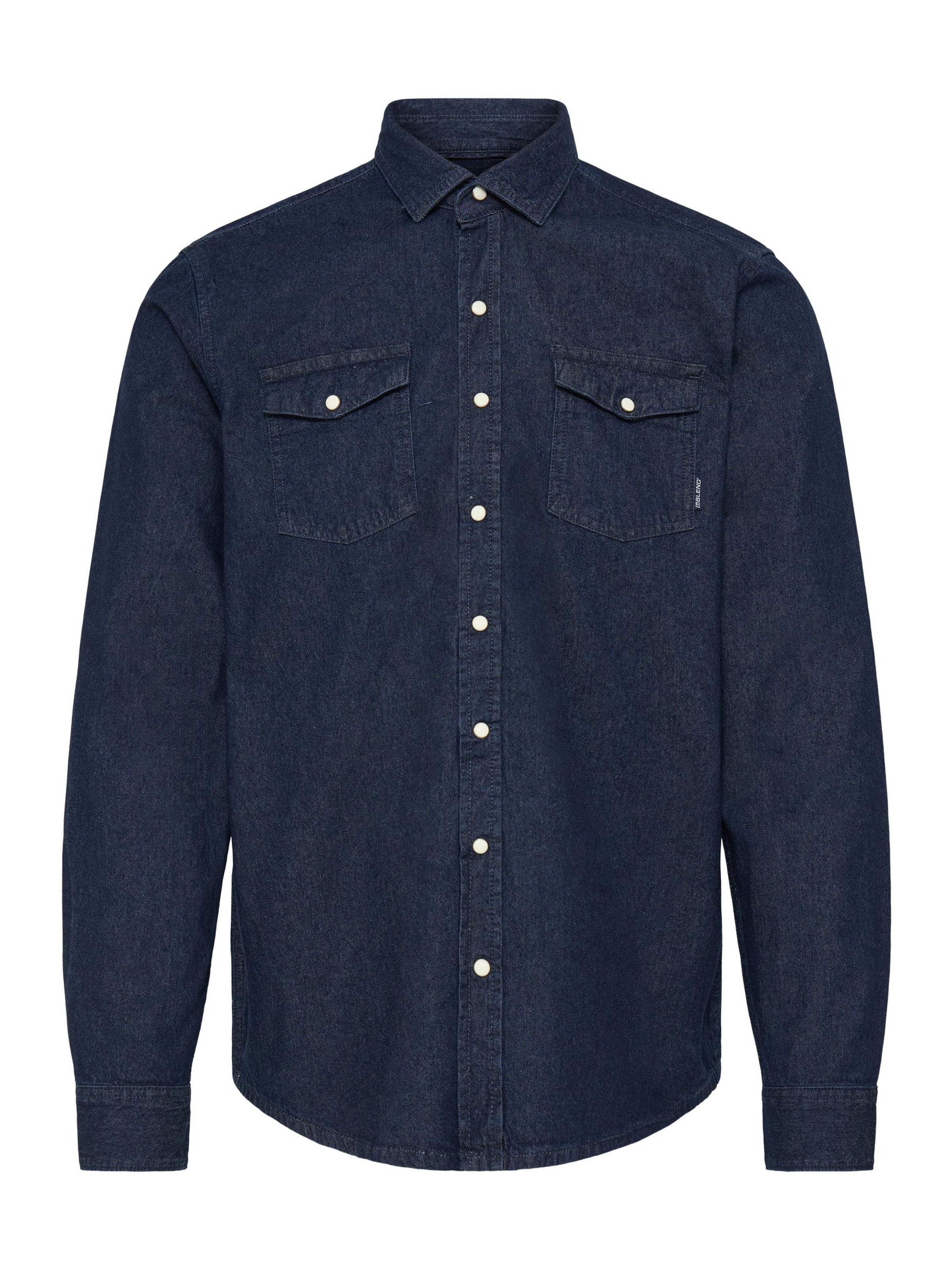 Coupe regular Chemise ' BHDargo' BLEND en bleu : devant