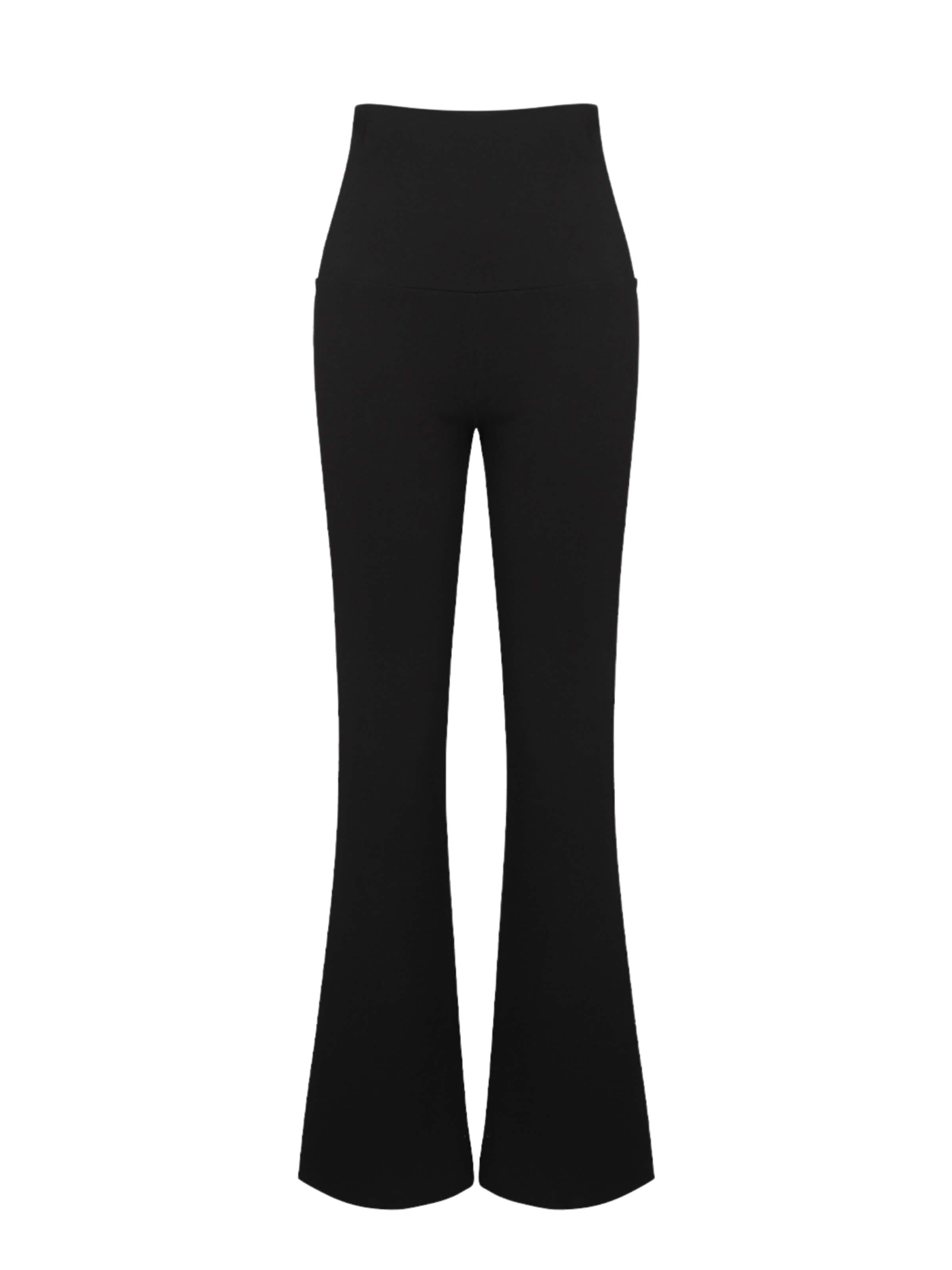 cfab (formerly creamy fabrics) - Acampanado Leggings 'Cotton Flared Bootcut Leggings' en negro: frente