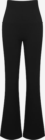 cfab (formerly creamy fabrics) - Acampanado Leggings 'Cotton Flared Bootcut Leggings' en negro: frente
