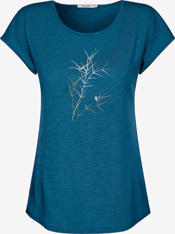 GREENBOMB Shirt 'Nature Bird Reed ' in Blauw: voorkant