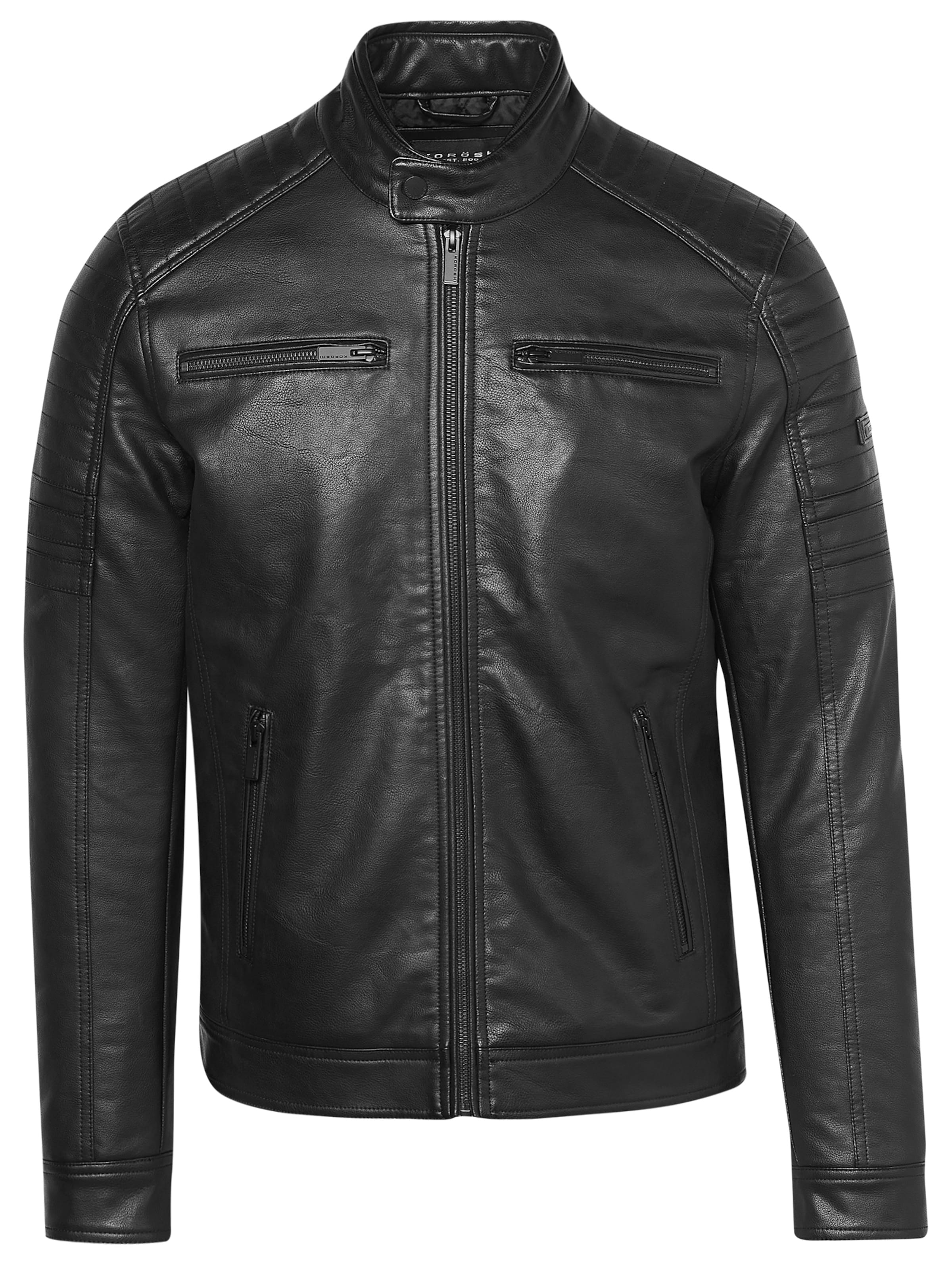 KOROSHI Between-season jacket in Black: front