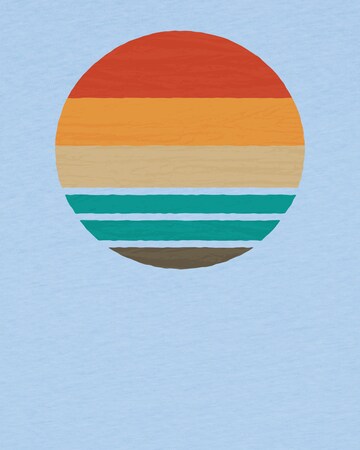 T-Shirt 'Retro Sunset Ocean' watabout.kids en bleu