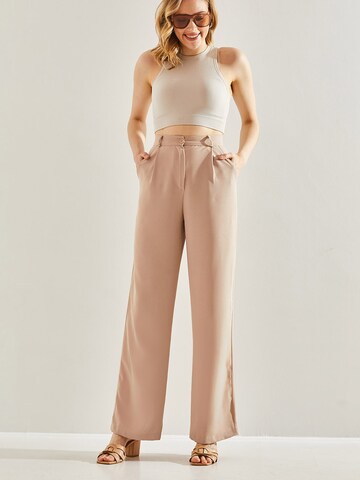 Loosefit Pantalon à pince Bianco Lucci en beige