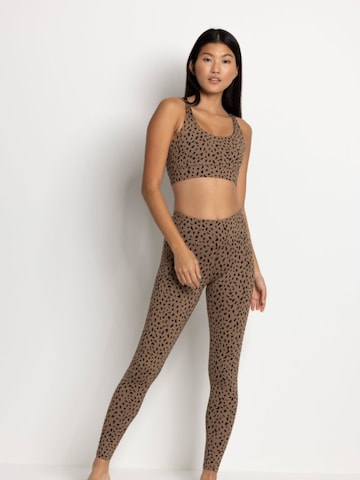Bustier Soutien-gorge de sport Hey Honey en marron : devant