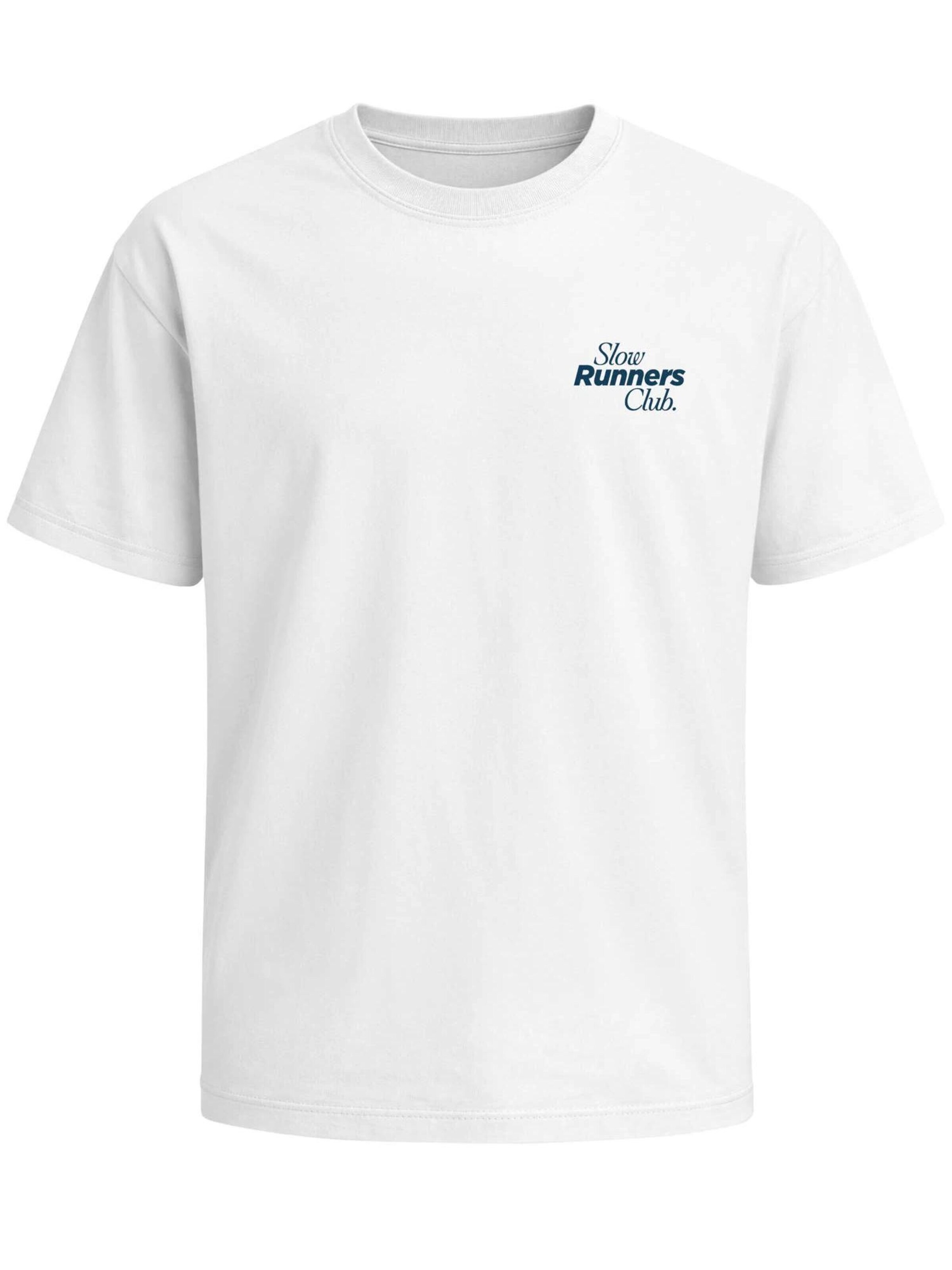 Neverless Shirt 'Slow Runners Club' in White