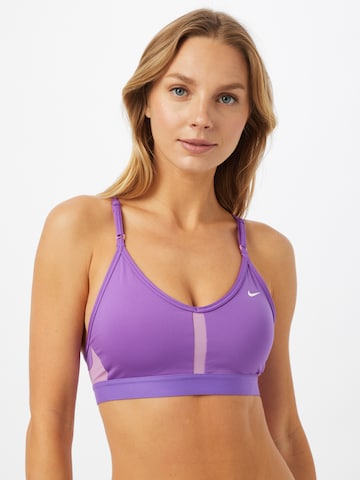 NIKE Bustier Sports-BH 'Indy' i lilla: forside