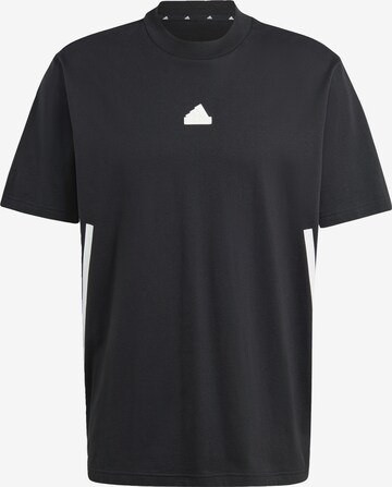 ADIDAS SPORTSWEAR Performance Shirt 'Future Icons 3-Stripes' in Black: front