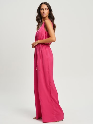 Tussah Jumpsuit 'AMBER' in Roze