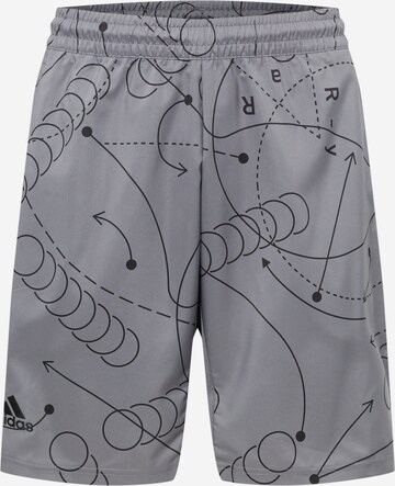 ADIDAS SPORTSWEAR Regular Sports trousers 'Club Graphic ' in Grey: front