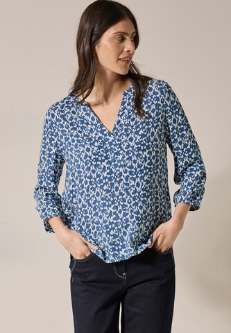 CECIL Print-Bluse mit Glitzer in Weiß: Vorderseite