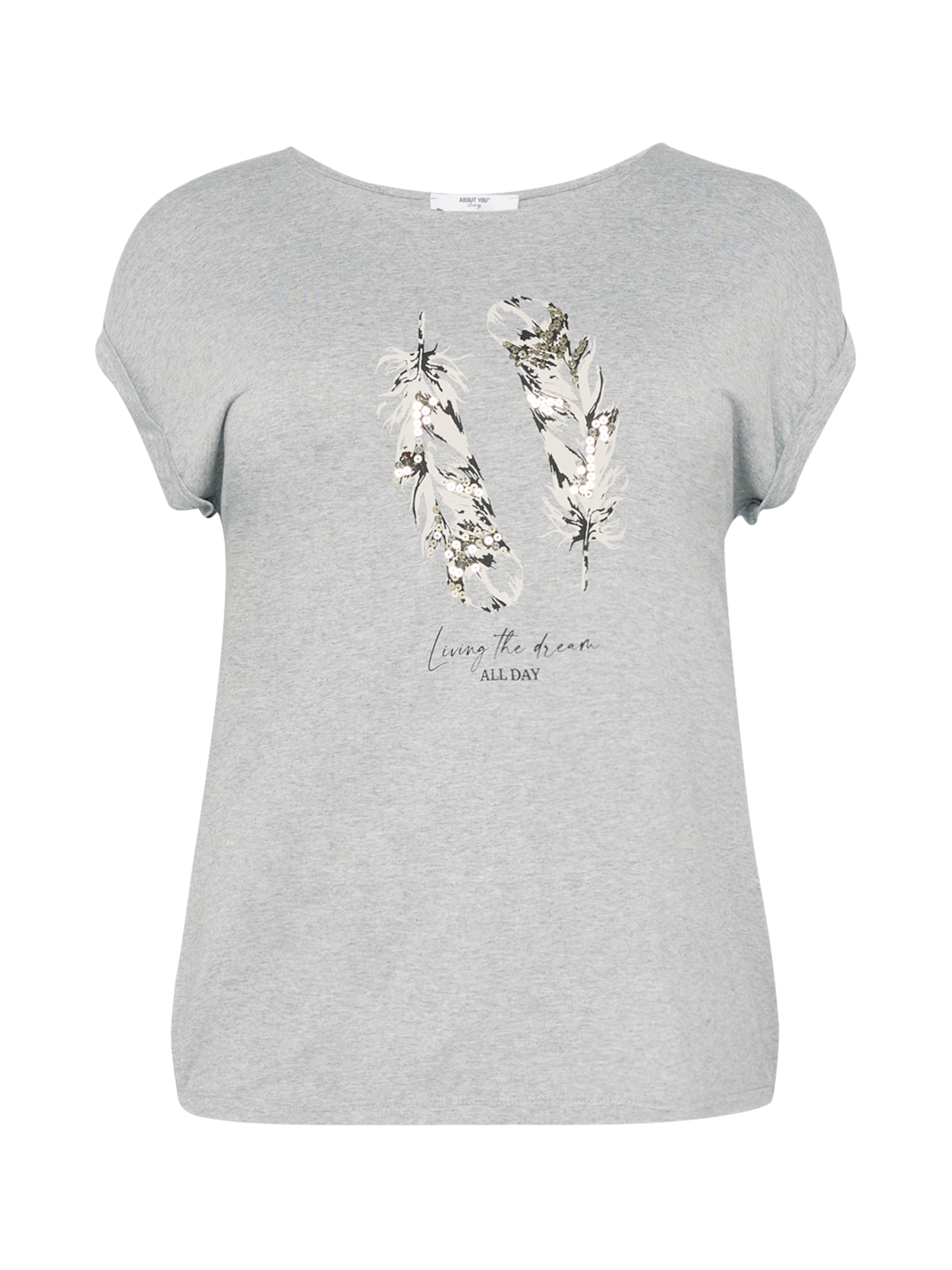 ABOUT YOU Curvy Μπλουζάκι 'Maja' σε γκρι: μπροστά