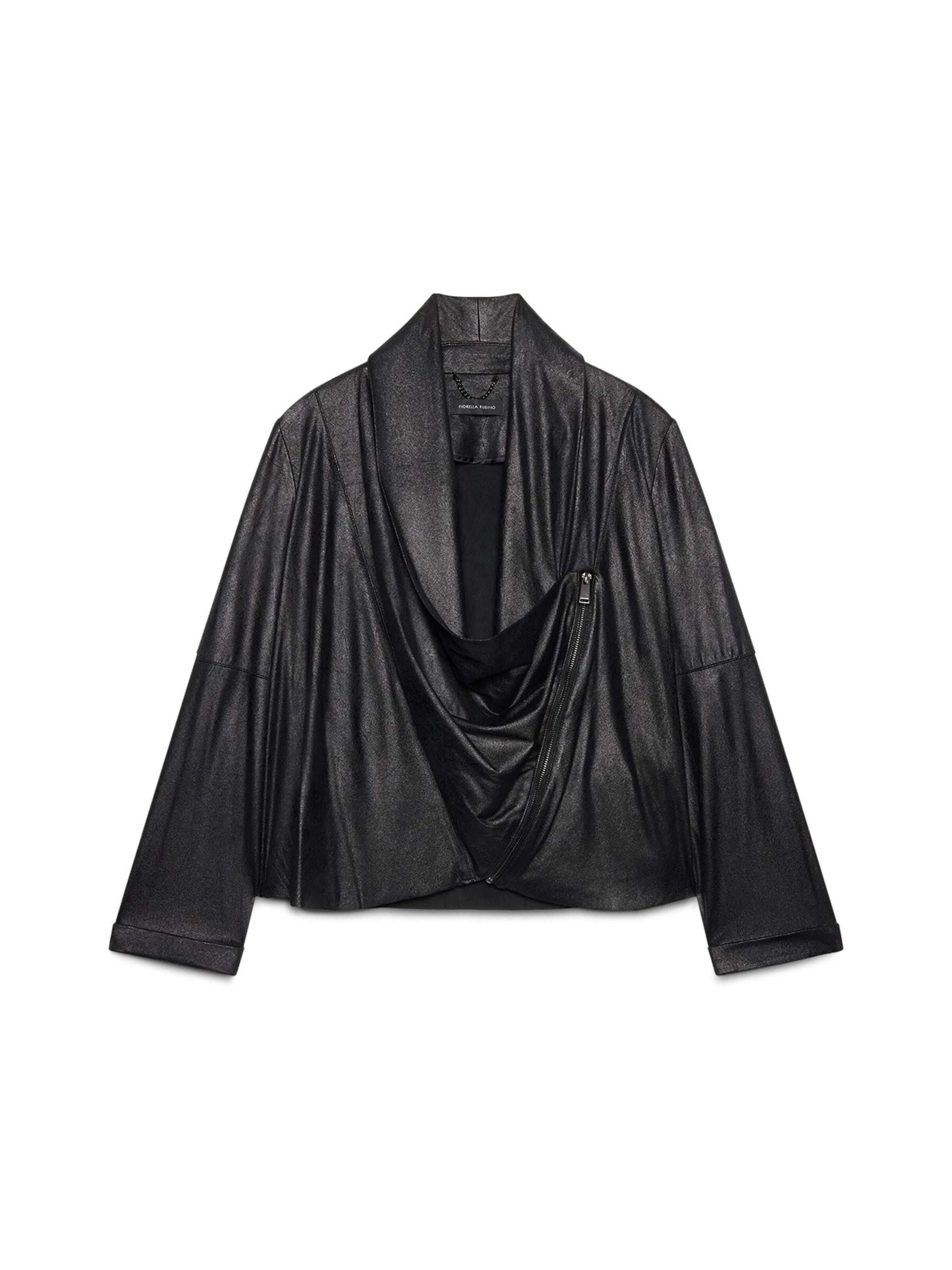 Veste mi-saison Fiorella Rubino en noir : devant