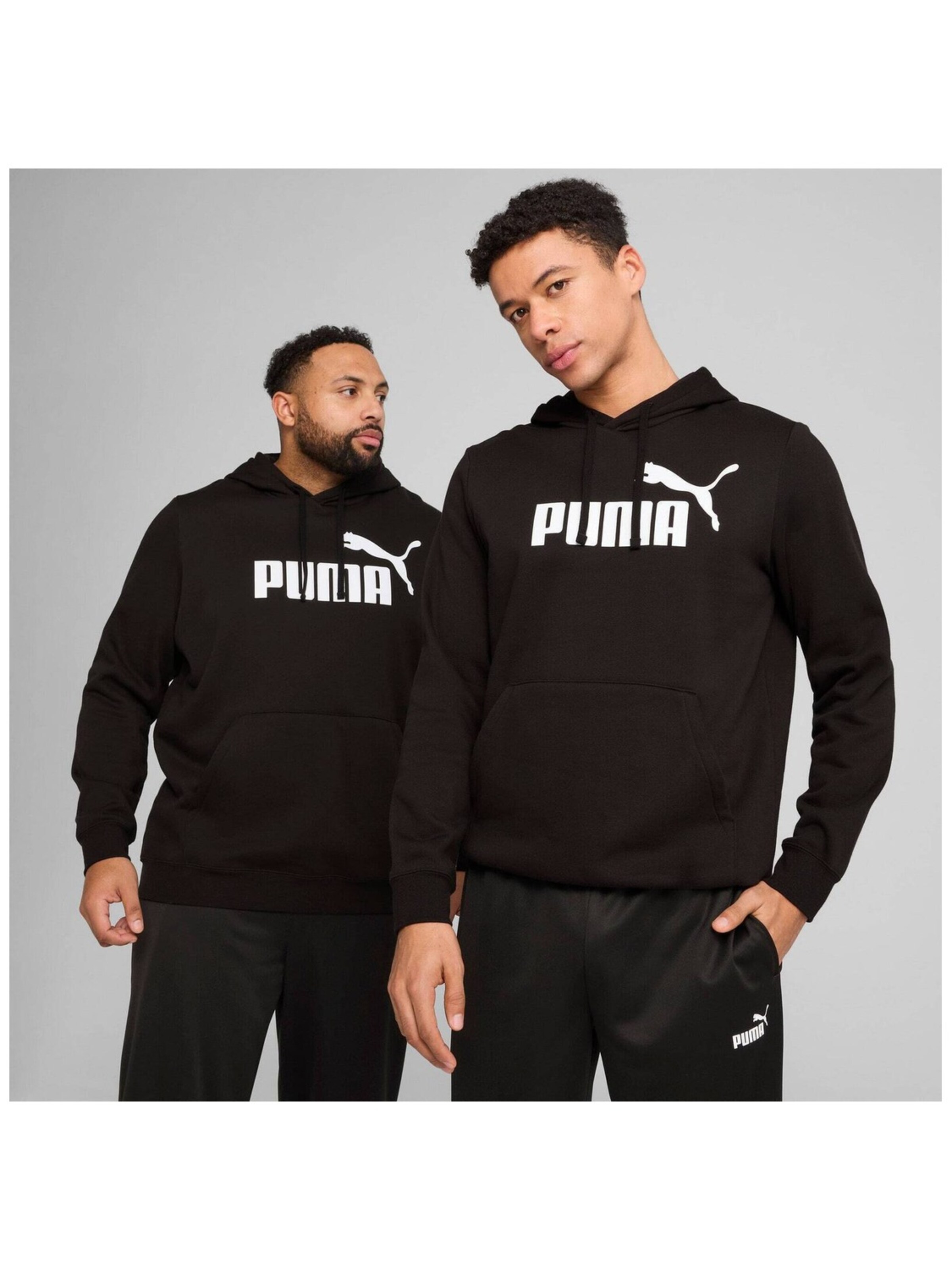 Giacca di felpa 'Puma Ess No. 1 Logo Hoodie Fl' di PUMA in nero