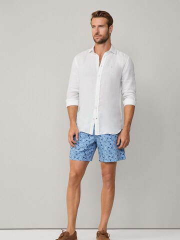 Hackett London Badeshorts 'Fish' in Blau