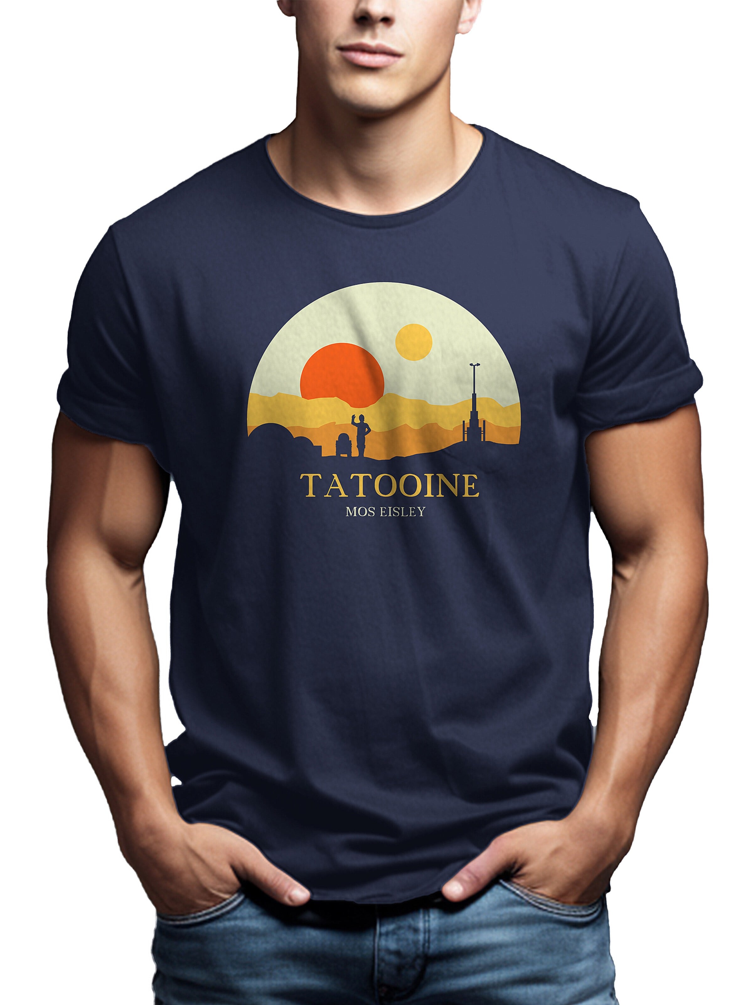 MAKAYA Shirt 'Tattoine' in Blue