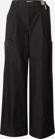 millane Wide leg Pleat-Front Pants 'Kaja' in Black: front