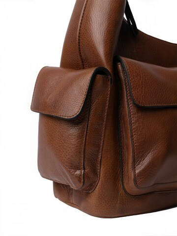 RE:DESIGNED Shopper ' Solvej ' in Bruin: zijkant