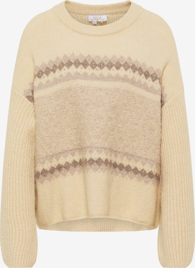 usha FESTIVAL Sweater in Cream / Dark beige / Brown, Item view
