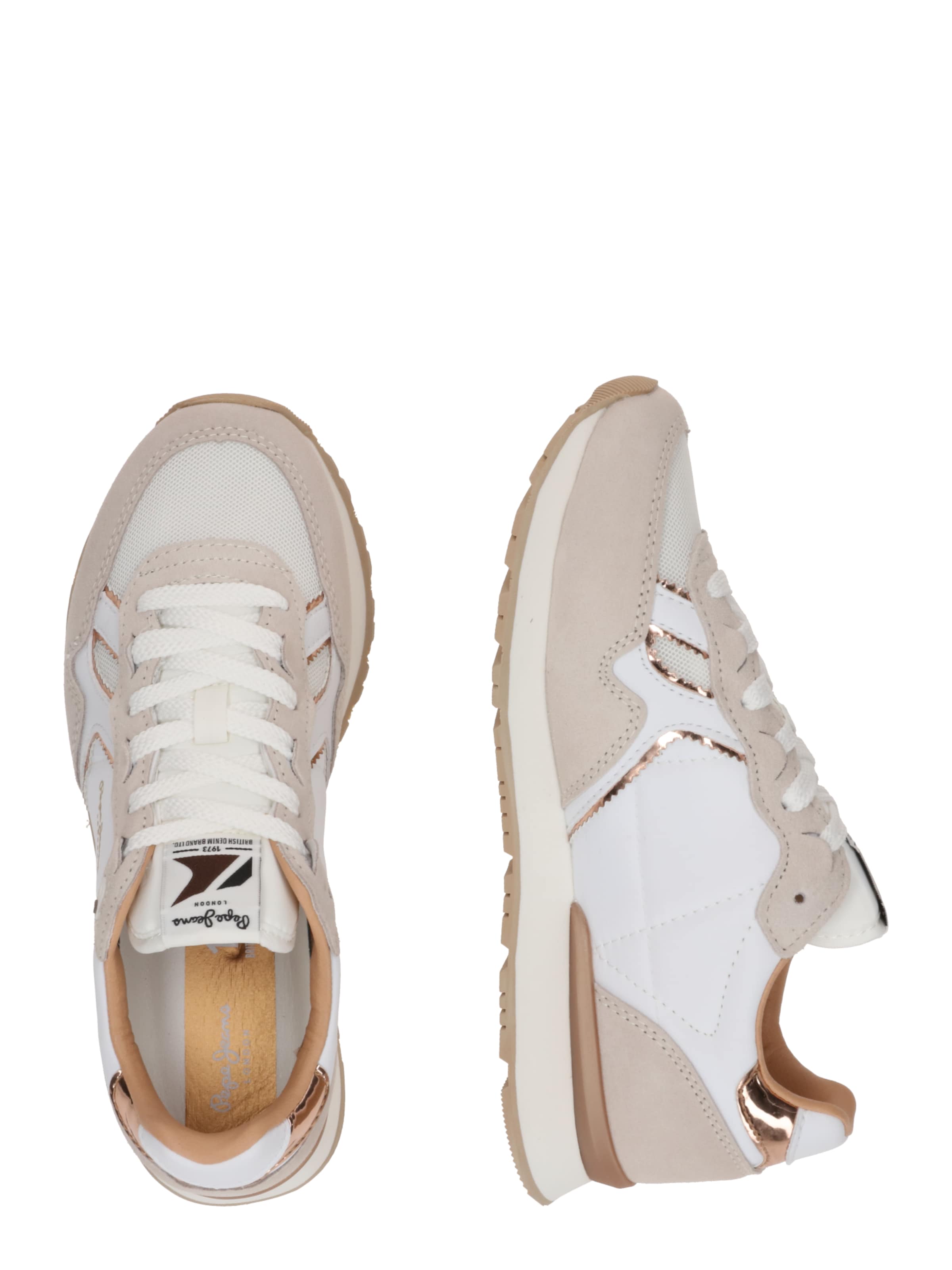 Baskets basses 'Brit Mirror' Pepe Jeans en blanc