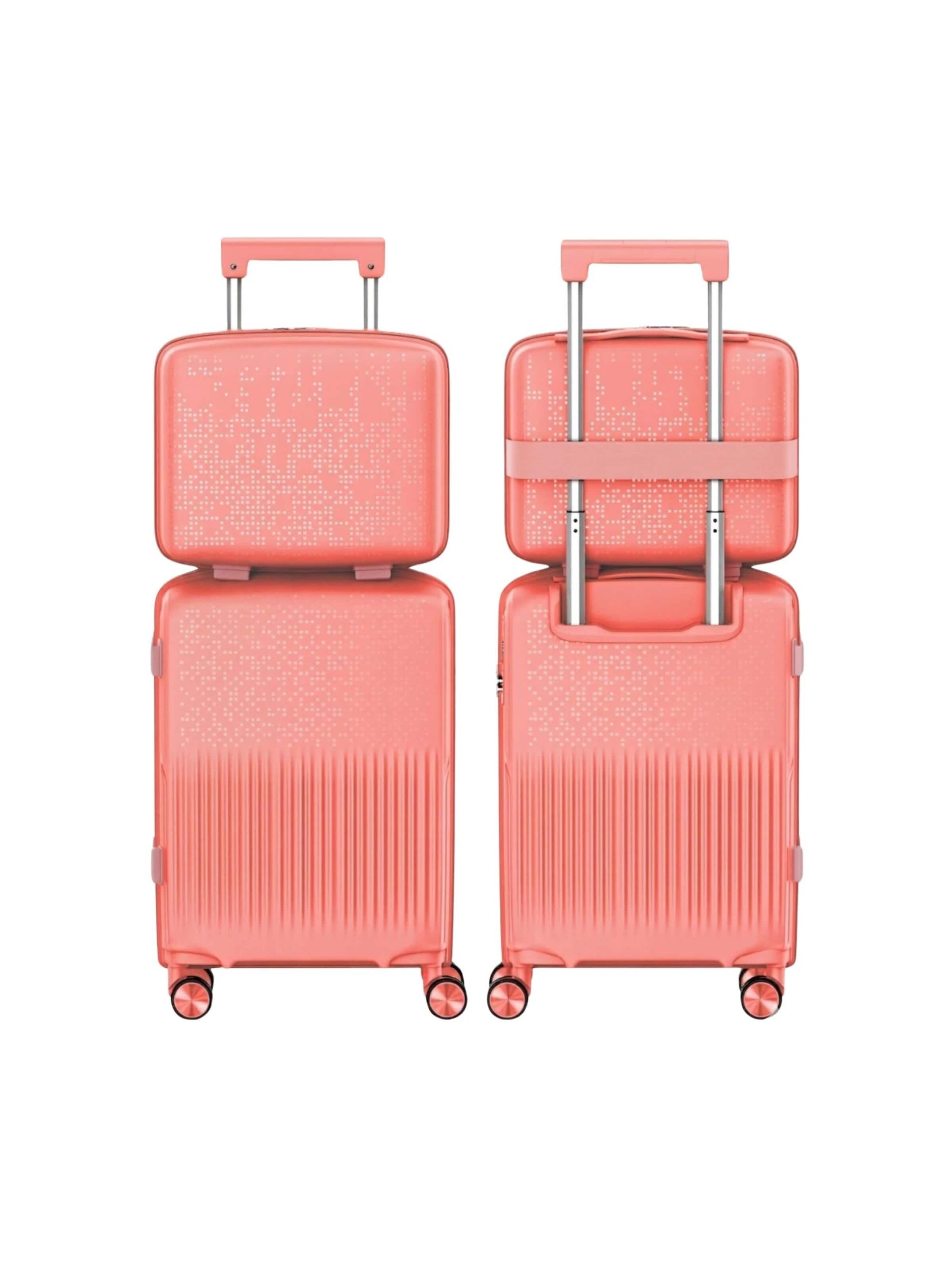 4FLY Suitcase Set 'Pixel' in Orange: front