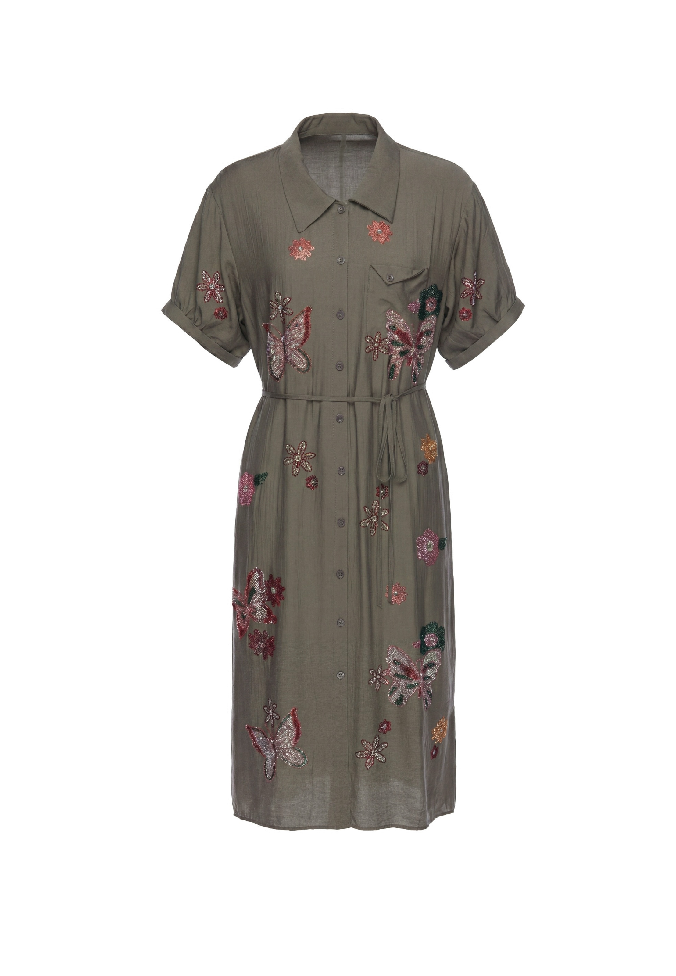 faina Shirt dress 'Glow' in Green: front