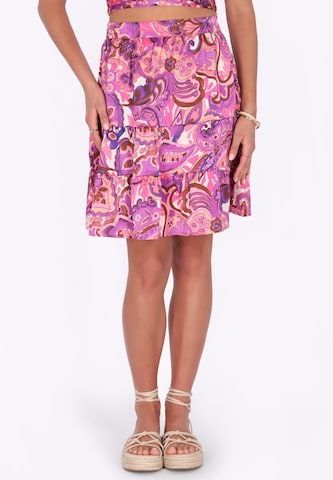 IZIA Rok 'Boho' in Roze: voorkant