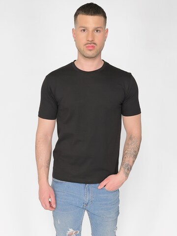T-Shirt Maze en noir : devant