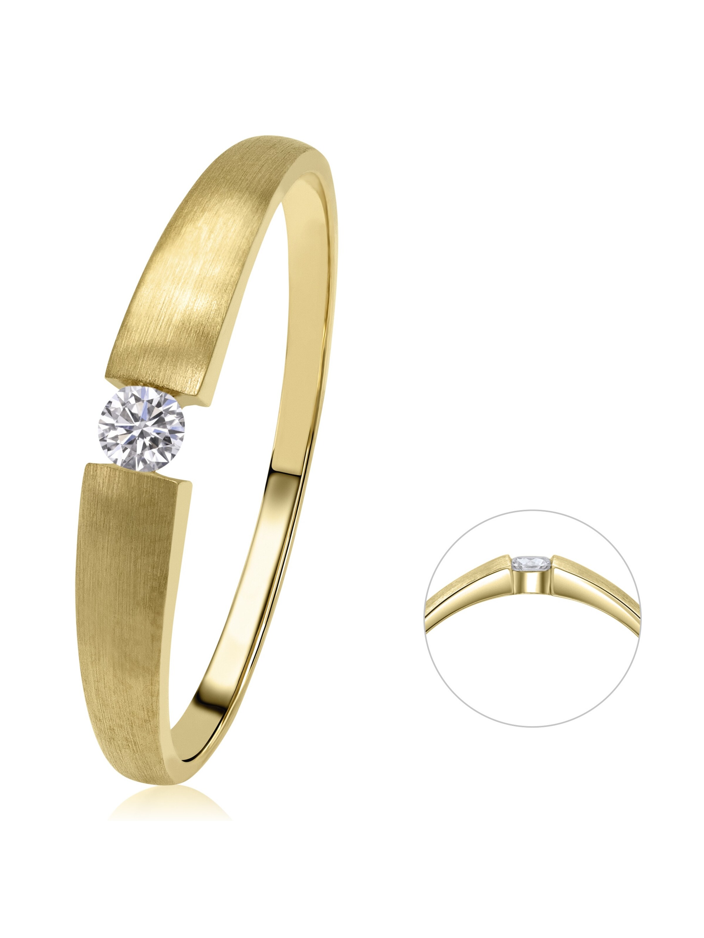 ONE ELEMENT Ring in Gold: Vorderseite