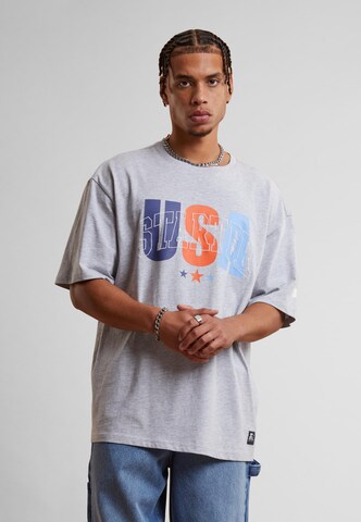 Starter Black Label T-shirt 'USA' i grå: framsida