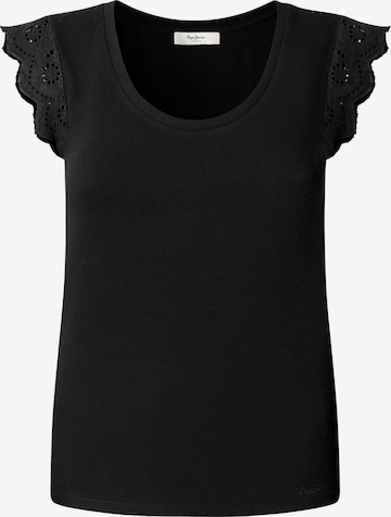 Maglietta 'Mireya' di Pepe Jeans in nero: frontale