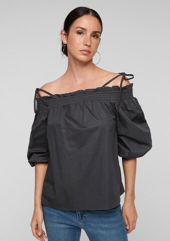 s.Oliver Bluse in Schwarz: Vorderseite