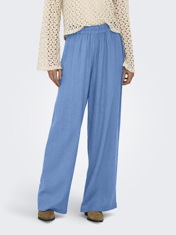 Wide Leg Pantalon 'TOKYO' ONLY en bleu : devant