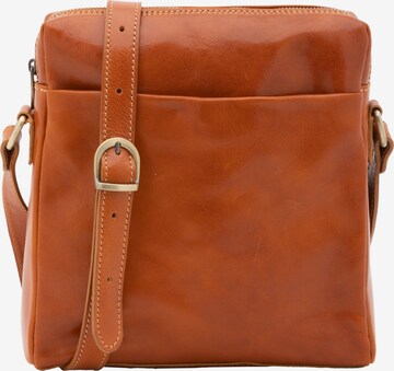Borsa a tracolla 'Borsa a tracolla uomo vera pelle vacchetta con zip - Made in Italy' di I Fratelli in beige: frontale
