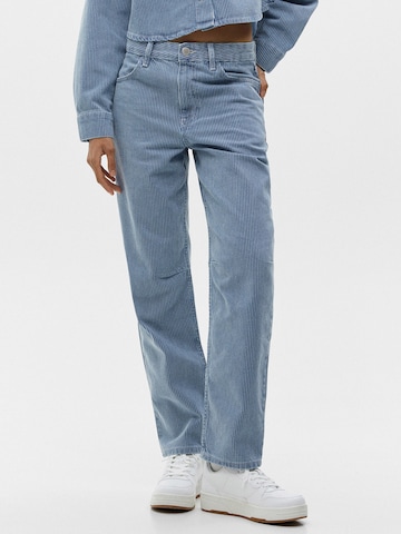 Pull&Bear Loosefit Jeans in Blauw