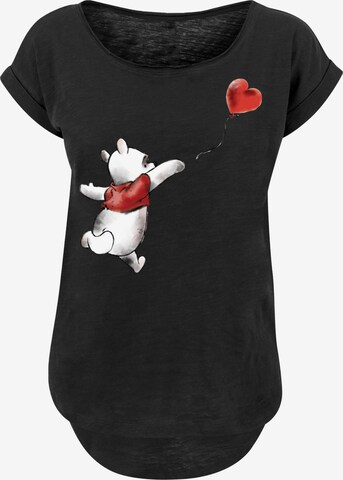 T-shirt 'Winnie The Pooh Winnie & Balloon' F4NT4STIC en noir : devant