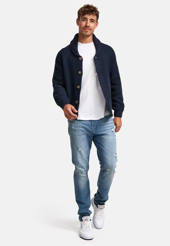 INDICODE JEANS Gebreid vest ' Brandox ' in Blauw