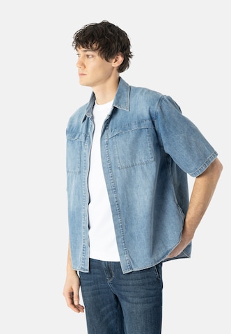 Elias Rumelis Comfort fit Overhemd in Blauw: voorkant