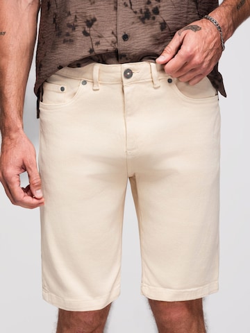 Ombre Regular Jeans in Beige