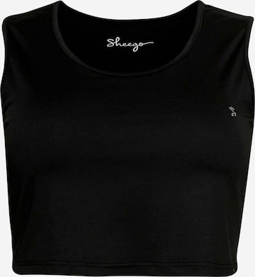 SHEEGO Sports Top in Black: front