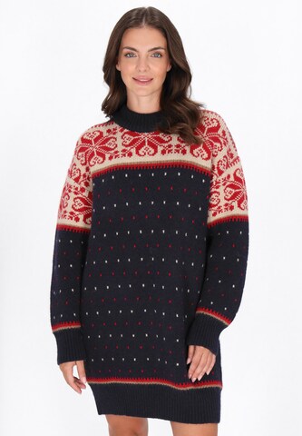 usha BLUE LABEL Strickkleid in Blau: Vorderseite