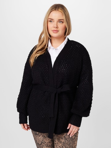 EVOKED Knit Cardigan in Black: front