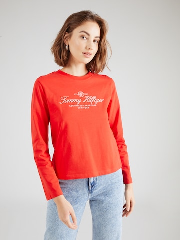 T-shirt TOMMY HILFIGER en orange : devant